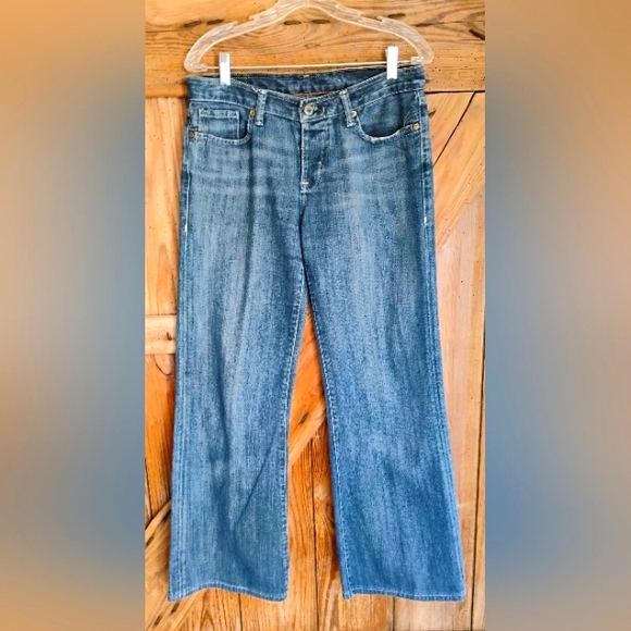 Ralph Lauren No. 67 Hudson Denim Jeans Wide Leg Flared Women's Sz 8/29 - Picture 2 of 13